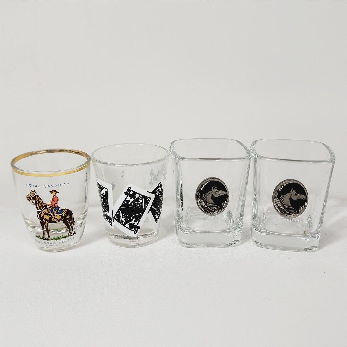 Lot of 33 Shot Glasses Poker Kentucky Bourbon Street Skull Monkey Souvenir