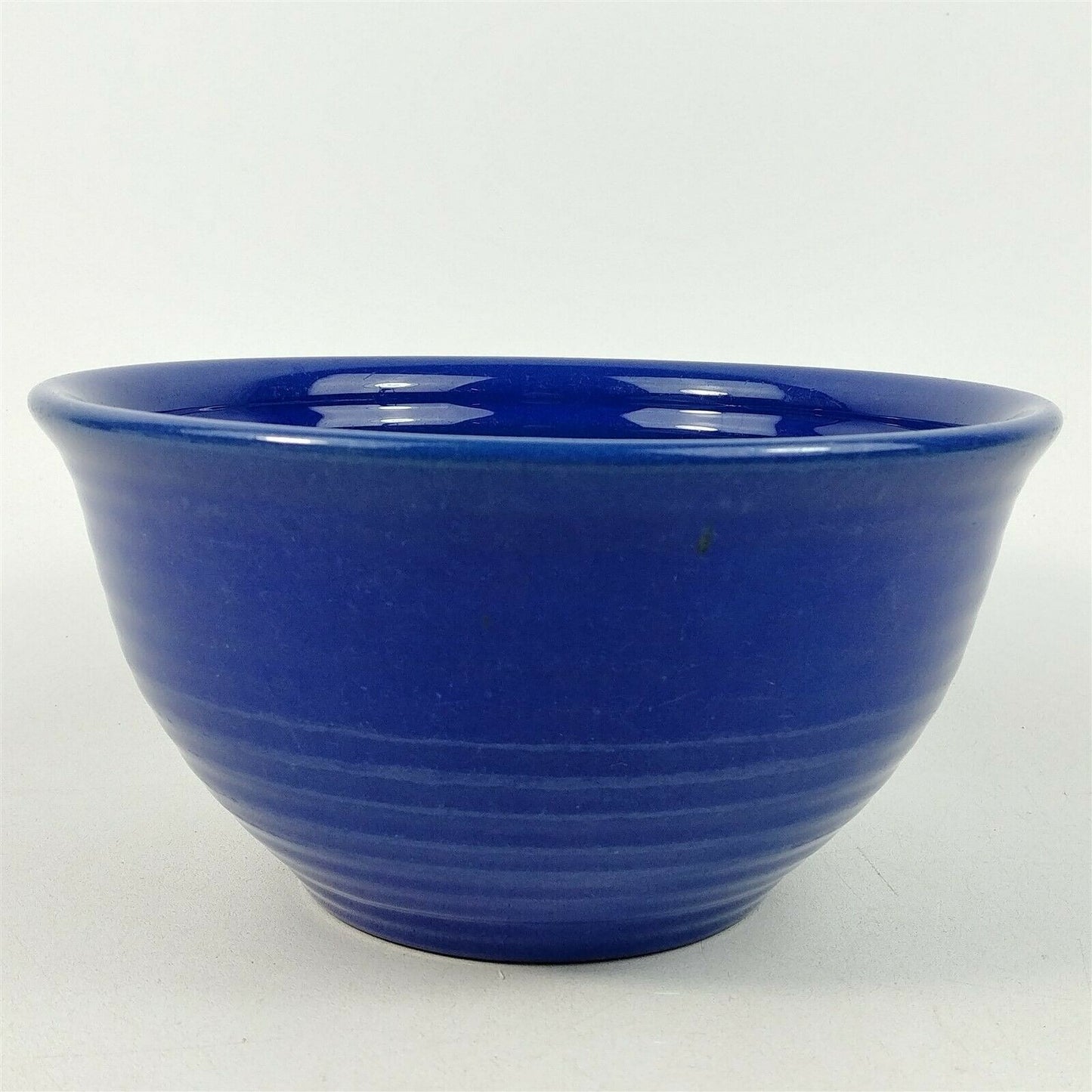 Pottery 8.5" Dia 5" Tall Blue Mixing Bowl - No Markings