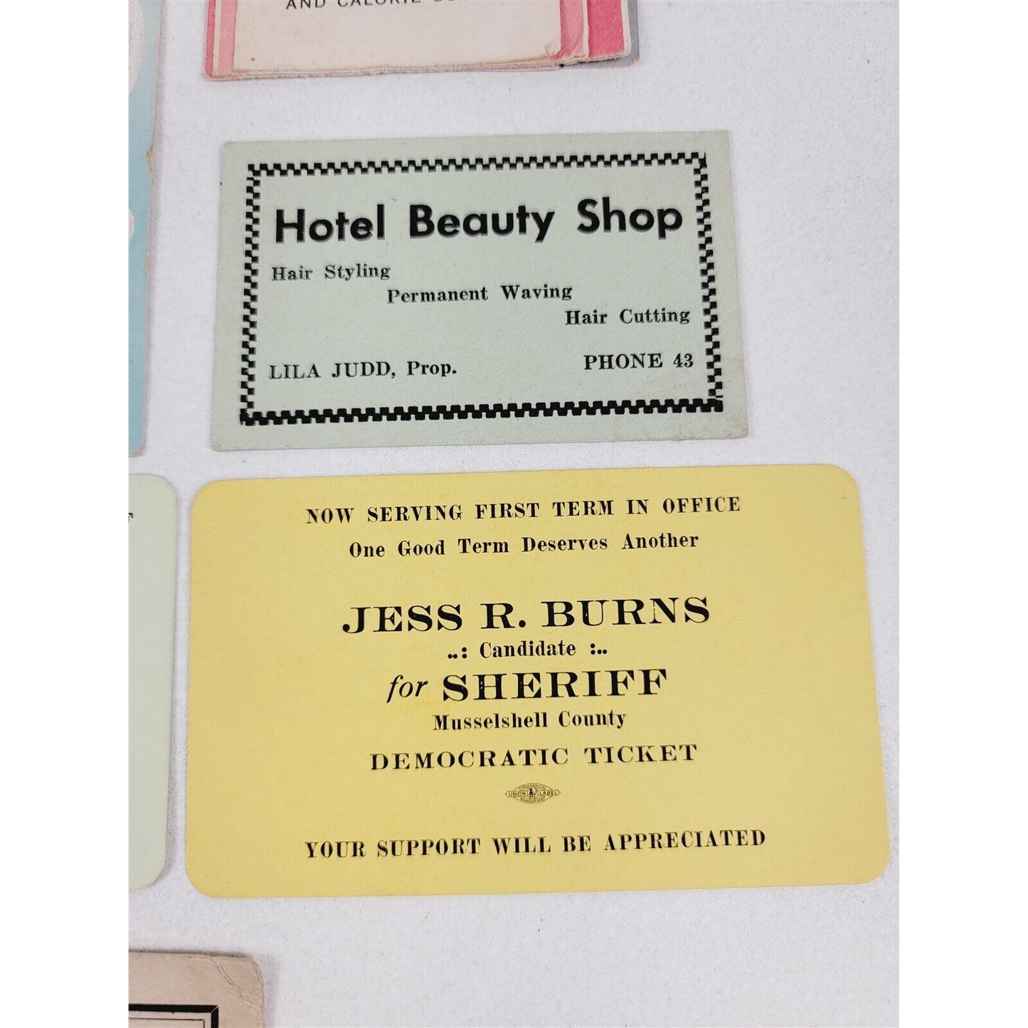 9 Vintage Business Card Advertising Early Shoes Bread Beauty Monkey Political