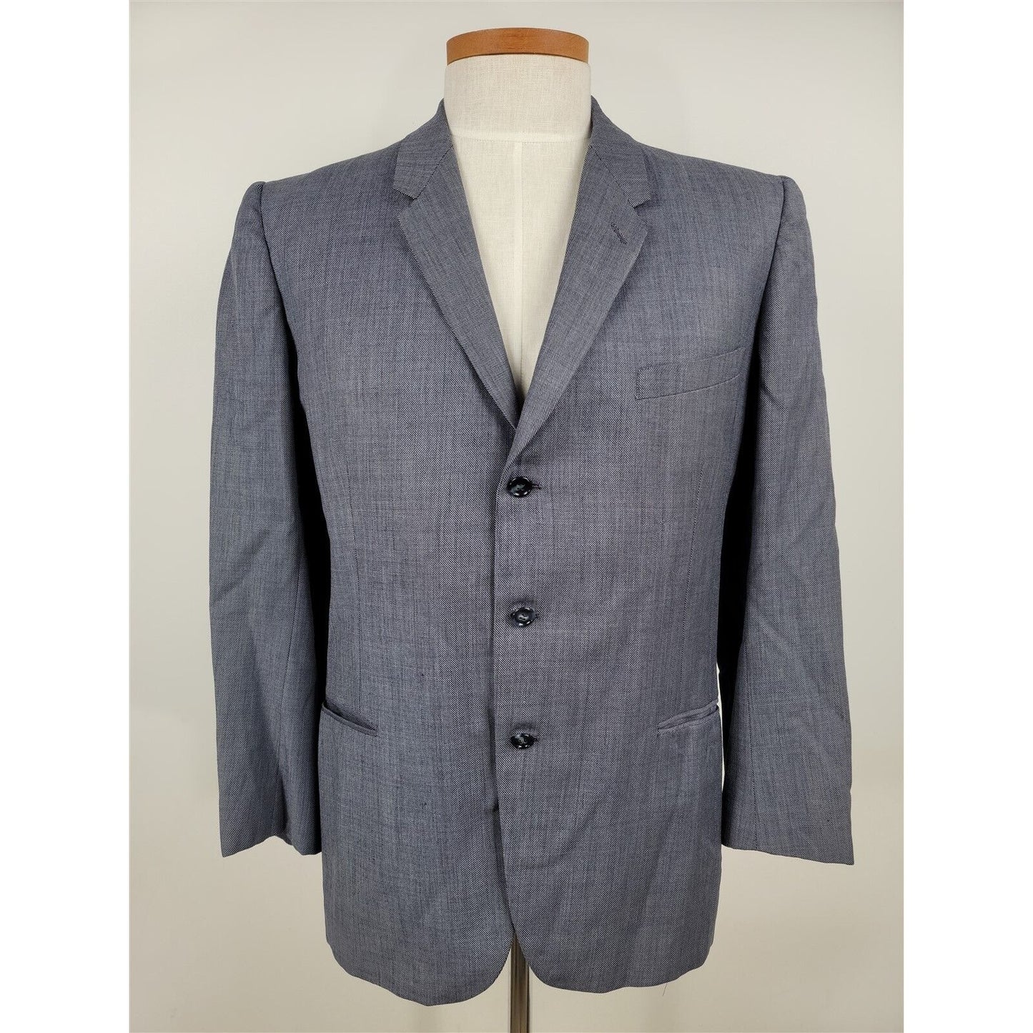 Vintage Society Brand Gray 3 Button Suit Jacket Blazer