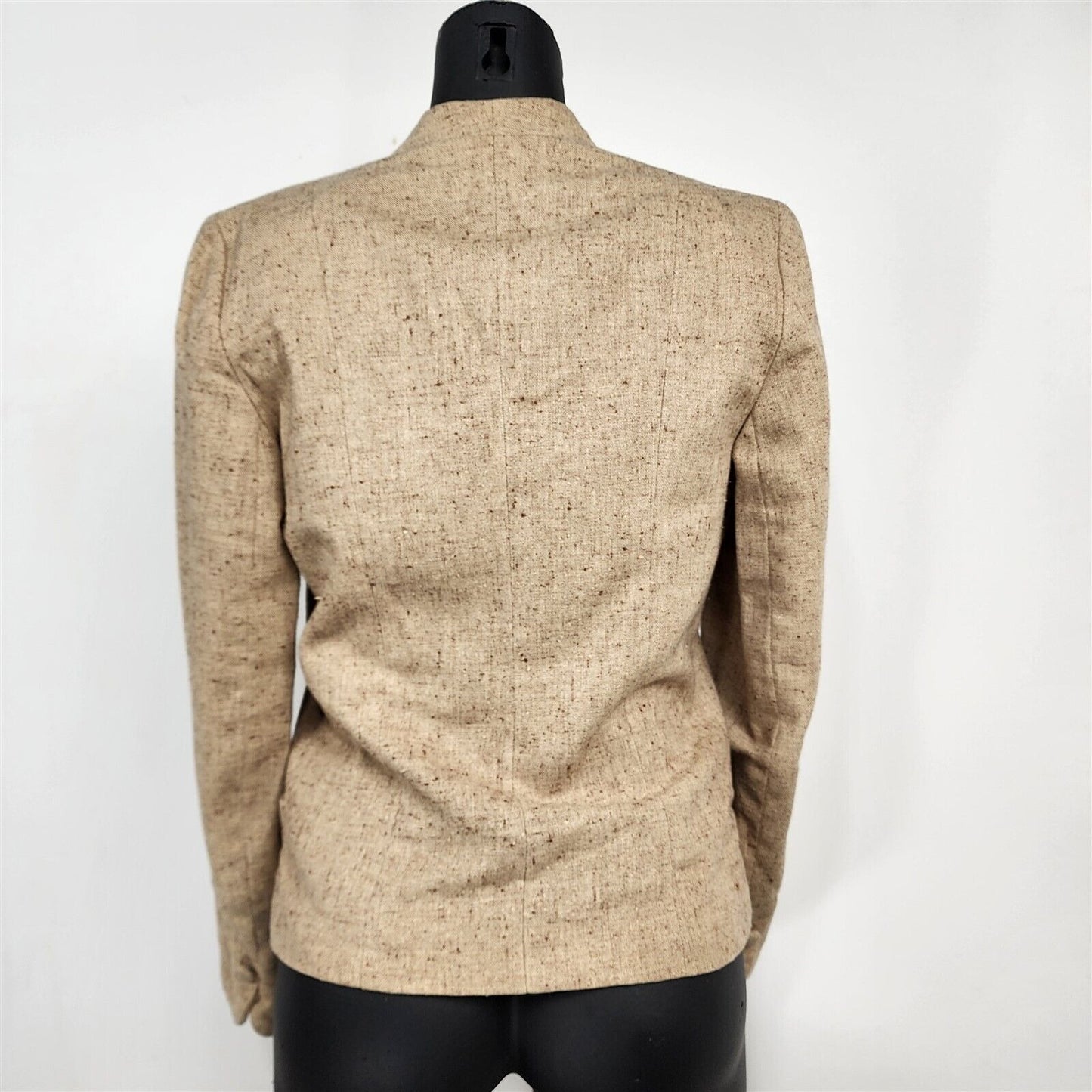 Vintage 1970s Phillip Courtney Tan Beige Tweed 2 Piece Skirt Suit Set