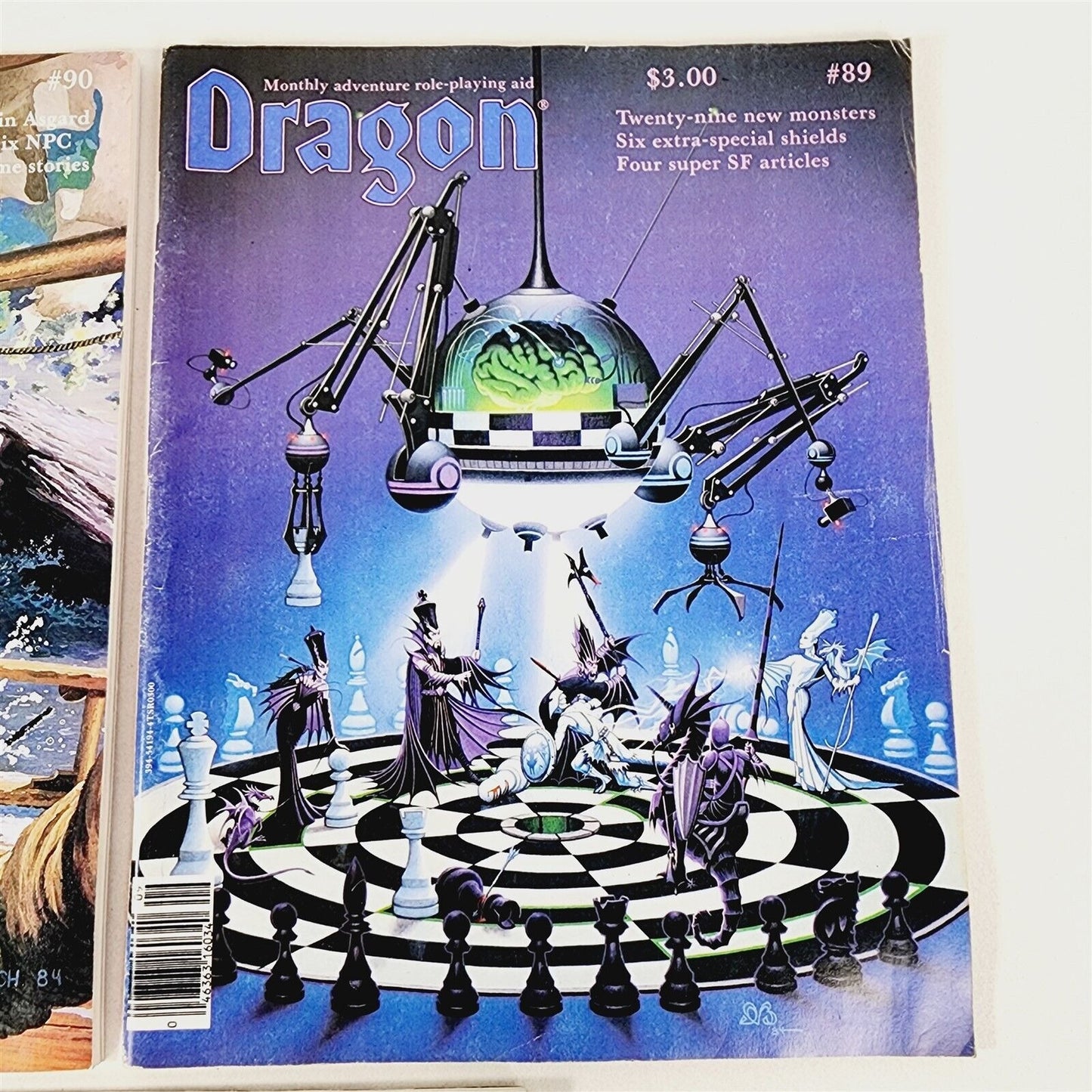 3 Dungeons and Dragons 1984 Dragon Magazines #89, 90, 91